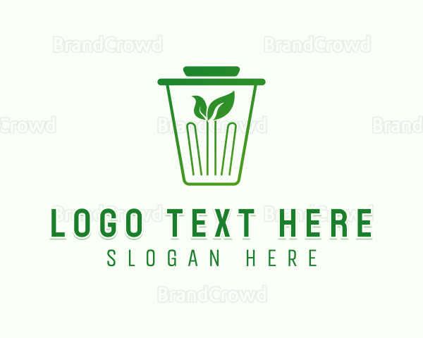 Trash Disposal Bin Logo