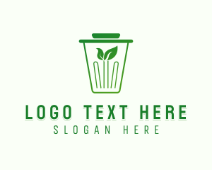 Leaf - Trash Disposal Bin logo design