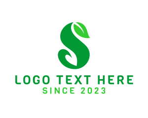 Vegetarian - Eco Friendly Leaf Letter S logo design