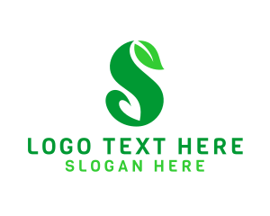 Eco Friendly Leaf Letter S  Logo
