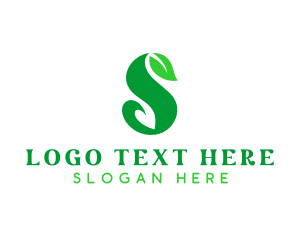 Vegetarian - Natural Farm Letter S logo design