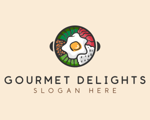 Korean Bibimbap Cuisine logo design