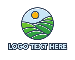 Trekking - Green Hill Stroke logo design
