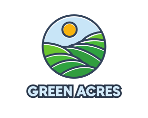 Land - Green Hill Stroke logo design