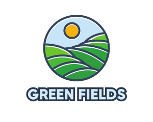 Fields - Green Hill Stroke logo design