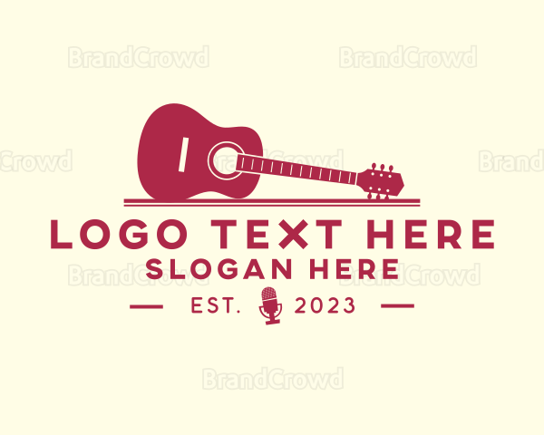 Musician Guitar Instrument Logo