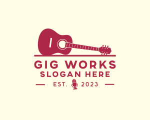 Gig - Country Music Guitar Instrument logo design