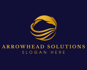 Quill Feather Writing logo design