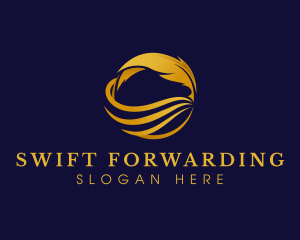 Quill Feather Writing logo design