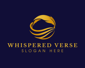 Poetry - Quill Feather Writing logo design