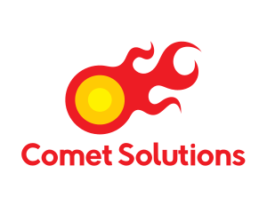 Comet - Red Fire Comet logo design