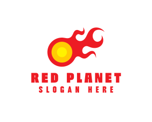 Red Fire Comet logo design