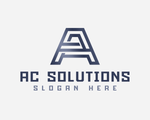 Fabrication Tech Letter A logo design