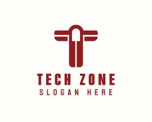 Tech Firm Letter T logo design