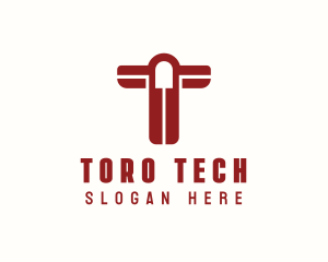 Tech Firm Letter T logo design