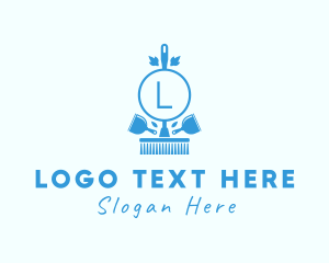 Mop Plunger Letter Logo