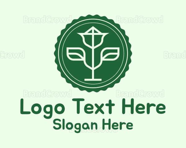 Green Plant Badge Logo