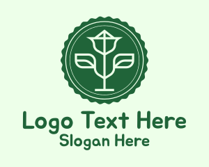 Engagement - Green Plant Badge logo design