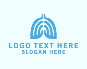 Body Organ - Medical Hands Lungs logo design
