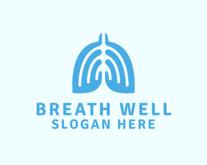 Pulmonology - Medical Hands Lungs logo design