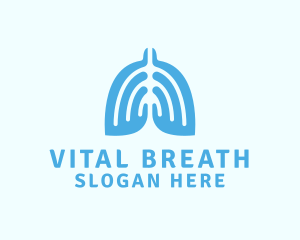 Breathing - Medical Hands Lungs logo design