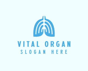 Medical Lungs Organ logo design