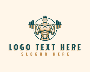 Preparation - Weightlifting Barbell Fitness logo design