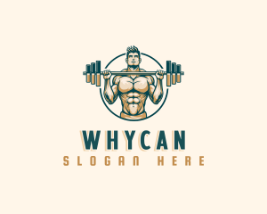 Weightlifting Barbell Fitness Logo