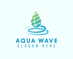 Aqua - Organic Aqua Leaf logo design