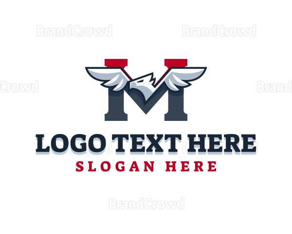 Patriot Bird Politics Letter M Logo