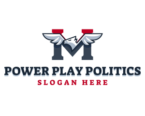 Politics - Patriot Bird Politics Letter M logo design