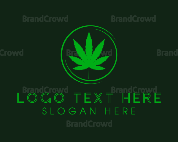 Ganja Herbal Leaf Logo