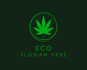 Marijuana - Ganja Herbal Leaf logo design