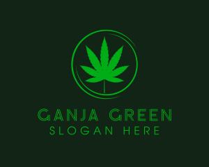 Ganja Herbal Leaf logo design