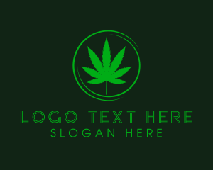 Ganja Herbal Leaf Logo