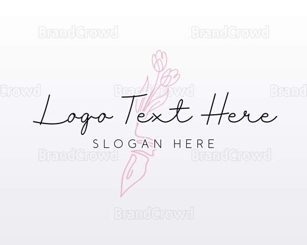 Flower Pen Calligraphy Logo