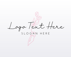 Elegant - Flower Pen Calligraphy logo design