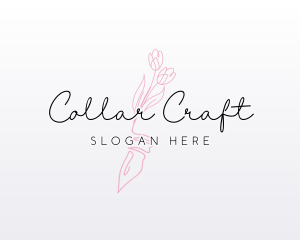 Flower Pen Calligraphy logo design