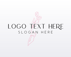 Calligraphy - Flower Pen Calligraphy logo design