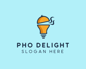 Cloche Light Bulb logo design