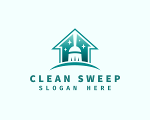 Sweep - House Broom Sweep Cleaning logo design