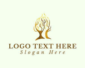 Mindfulness - Natural Tree Head logo design