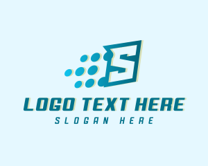 Modern Tech Letter S logo design