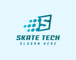 Modern Tech Letter S logo design