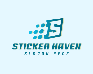 Modern Tech Letter S logo design