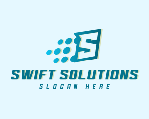 Modern Tech Letter S logo design