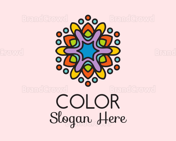 Colorful Spring Flower Logo