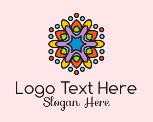 Mosaic - Colorful Spring Flower logo design