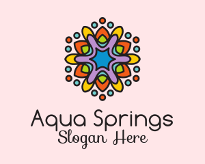 Colorful Spring Flower logo design