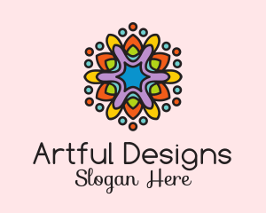 Colorful Spring Flower logo design